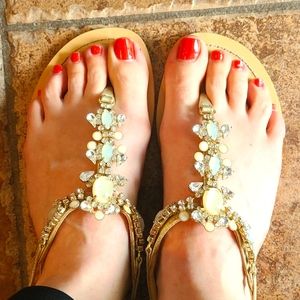 BHLDN jeweled sandals